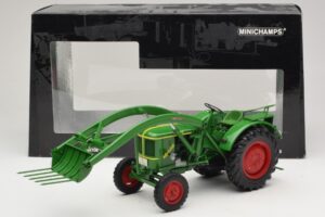 Deutz F2L 514 トラクター フロントローダー グリーン Minichamps 1:18 109144071 メタル - 画像 6/6