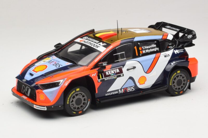Hyundai i20 N Rally1 #1 T. Neuville / M. Wydaeghe Safari Rally Kenya 2025 IXO 1:18 18RMC247B メタル