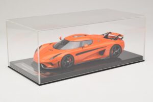 Koenigsegg Regera オレンジ カーボンパッケージ FrontiArt 1:18 F071-153 レジン - 画像 6/7