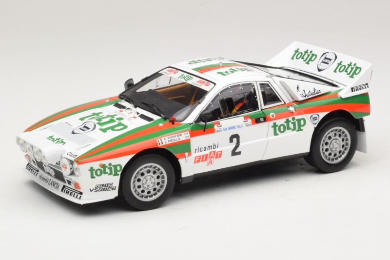 Lancia 037 #2 A. Bettega / M. Perissinot Rally San Marino 1984 Kyosho 1:18 08306F メタル
