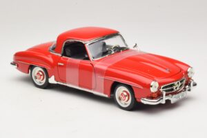 Mercedes 190 SL W121 クーペ レッド ERTL 1:18 7465 メタル - 画像 4/6