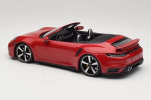 Porsche 911 992 Turbo S カブリオレ ダークレッド Minichamps 1:18 PORSCHE007 メタル - 画像 5/6
