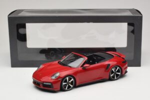 Porsche 911 992 Turbo S カブリオレ ダークレッド Minichamps 1:18 PORSCHE007 メタル - 画像 6/6