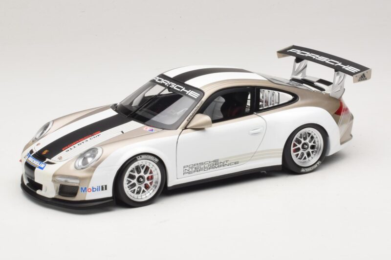 Porsche 911 997 GT3 Cup ホワイト ストライプ付き 2008 Minichamps 1:18 WAP0210130C メタル