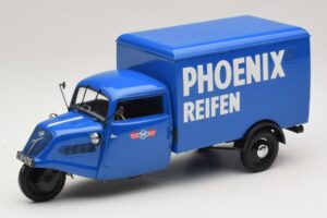 Tempo Hanseat 三輪ボックスバン Phoenix Blue Minichamps 1:18 180099040 メタル