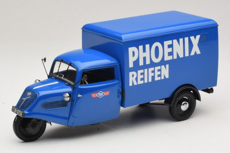 Tempo Hanseat 三輪ボックスバン Phoenix Blue Minichamps 1:18 180099040 メタル