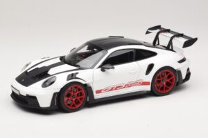 Porsche 911 992 GT3 RS Weissach Package ホワイト Pyro Red Norev 1:18 187373 メタル