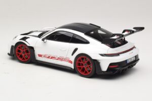 Porsche 911 992 GT3 RS Weissach Package ホワイト Pyro Red Norev 1:18 187373 メタル - 画像 7/8