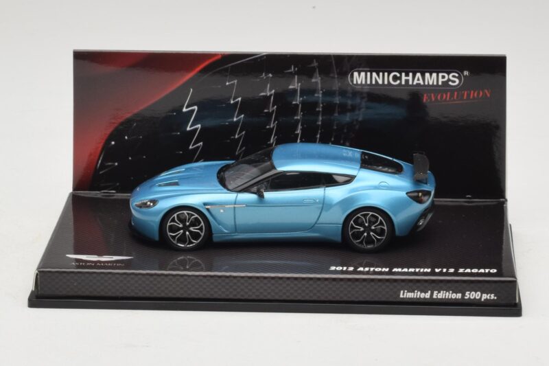 Aston Martin V12 Zagato Alba Blue Minichamps 1:43 437137222 メタル