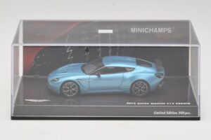 Aston Martin V12 Zagato Alba Blue Minichamps 1:43 437137222 メタル - 画像 4/5