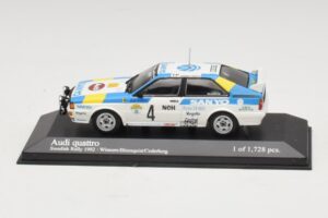Audi Quattro #4 S. Blomqvist / B. Cederberg Rally Sweden Winner 1982 Minichamps 1:43 430821904 メタル