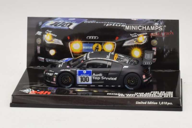 Audi R8 LMS GT3 #100 M. Ekstrom / O. Jarvis Abt Sportsline 24 Hours of Nurburgring 2010 Minichamps 1:43 437101900 メタル