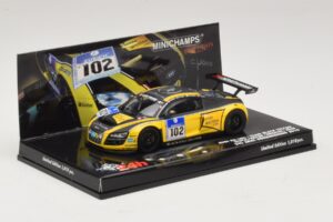 Audi R8 LMS GT3 #102 H-J. Stuck / H. Heyer Black Falcon 24 Hours of Nurburgring 2010 Minichamps 1:43 437101912 メタル - 画像 2/5