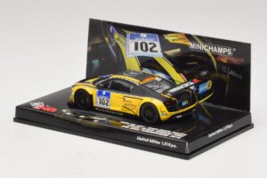 Audi R8 LMS GT3 #102 H-J. Stuck / H. Heyer Black Falcon 24 Hours of Nurburgring 2010 Minichamps 1:43 437101912 メタル - 画像 3/5