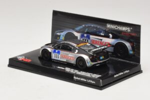 Audi R8 LMS GT3 #111 Metha / Breslin Black Falcon 24 Hours of Nurburgring 2010 Minichamps 1:43 437101911 メタル - 画像 3/5