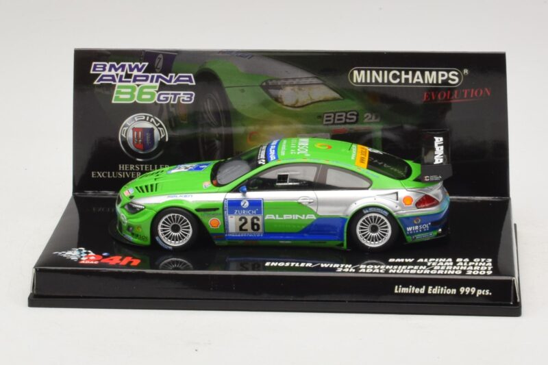 BMW Alpina B6 GT3 #26 24 Hours of Nürburgring 2009 Minichamps 1:43 437092626 メタル