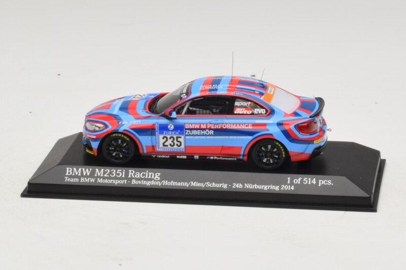BMW M235i Team BMW Motorsport #235 Bovigdon 24 Hours of Nurburgring 2014 Minichamps 1:43 437142435 メタル
