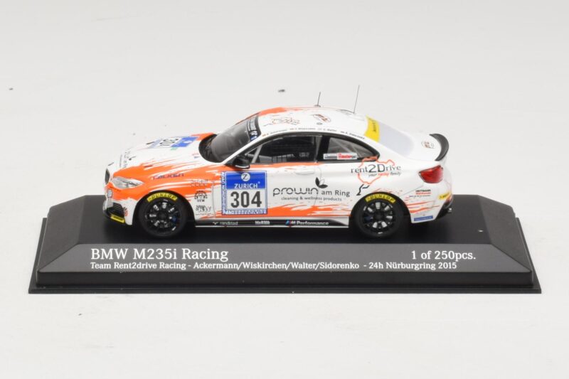 BMW M235i Team Rent2drive #304 Ackermann / Wishkirchen 24 Hours of Nurburgring 2015 Minichamps 1:43 437152504 メタル