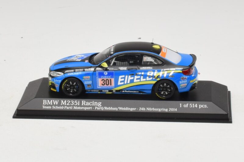 BMW M235i Team Scheid #301 Partl / Rebhan 24 Hours of Nurburgring 2014 Minichamps 1:43 437142401 メタル