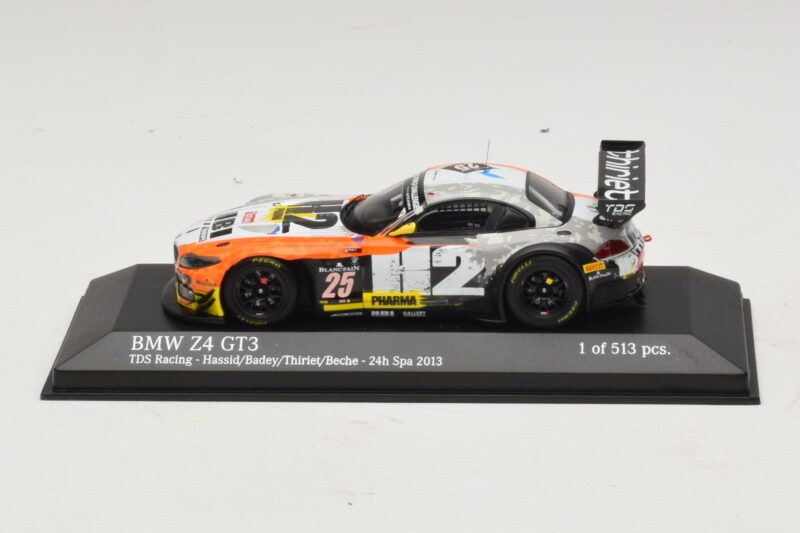 BMW Z4 GT3 TDS Racing #25 Hassid / Badey 24 Hours of Spa 2013 Minichamps 1:43 437132435 メタル