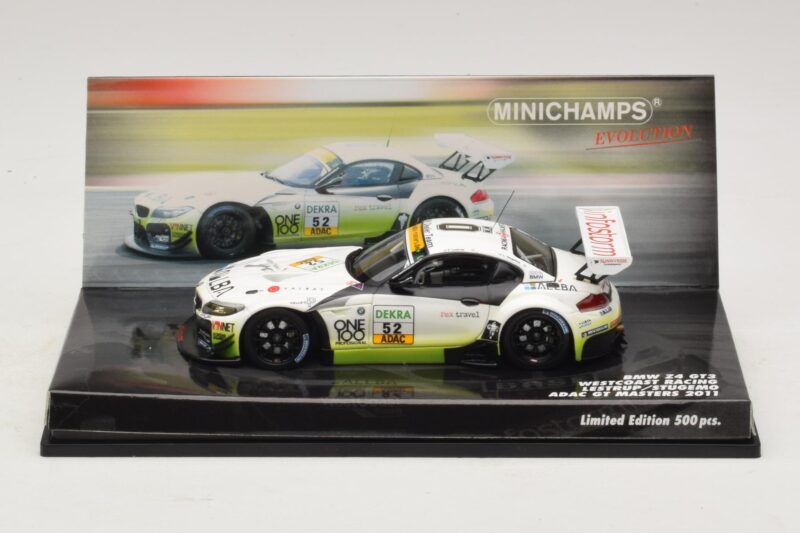 BMW Z4 GT3 Westcoast Racing #52 F. Lestrup ADAC GT Masters 2011 Minichamps 1:43 437112952 メタル