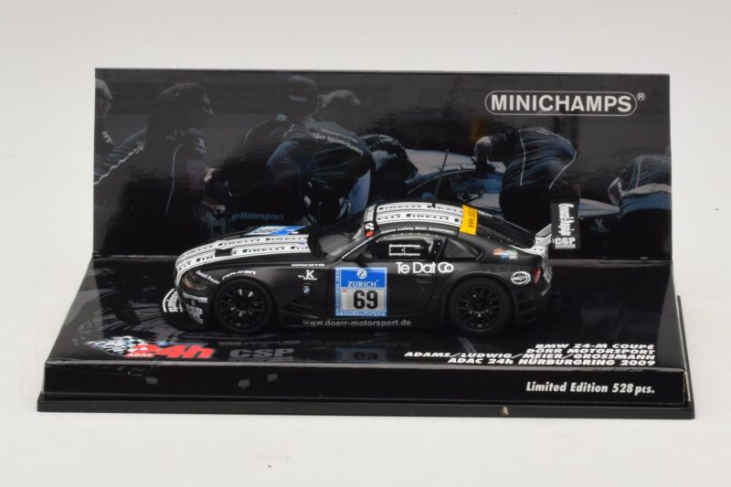 BMW Z4 M Coupe #69 Adams / K. Ludwig ADAC 24h Nürburgring 2009 Minichamps 1:43 400092769 メタル