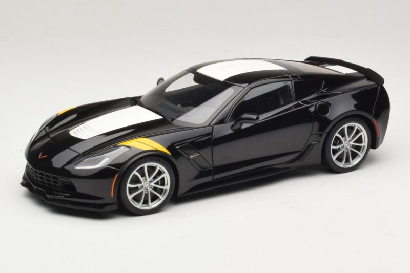 Chevrolet Corvette C7 Grand Sport ブラック ホワイトストライプ AUTOart 1:18 71273 コンポジット