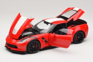 Chevrolet Corvette C7 Grand Sport レッド ホワイトストライプ AUTOart 1:18 71274 コンポジット - 画像 2/8