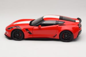 Chevrolet Corvette C7 Grand Sport レッド ホワイトストライプ AUTOart 1:18 71274 コンポジット - 画像 4/8