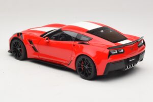 Chevrolet Corvette C7 Grand Sport レッド ホワイトストライプ AUTOart 1:18 71274 コンポジット - 画像 7/8