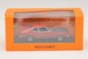 Ford Capri I レッド ブラックフード Maxichamps 1:43 940085801 メタル - 画像 4/4