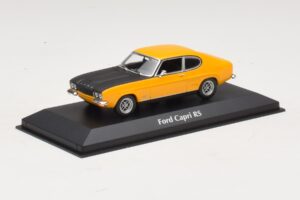 Ford Capri Mk1 RS イエロー ブラックフード付き Maxichamps 1:43 940085800 メタル - 画像 2/4