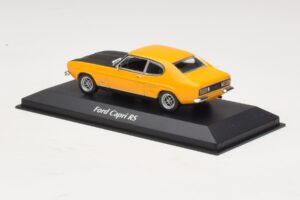 Ford Capri Mk1 RS イエロー ブラックフード付き Maxichamps 1:43 940085800 メタル - 画像 3/4