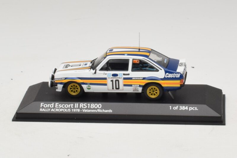 Ford Escort Mk2 RS1800 #10 A. Vatanen / D. Richards Rally Acropolis 1978 Minichamps 1:43 400808410 メタル
