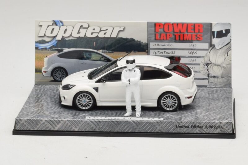 Ford Focus RS Mk2 Top Gear ホワイト フィギュア付き Minichamps 1:43 519438810 メタル