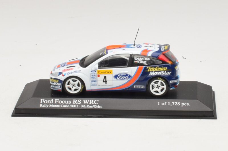 Ford Focus RS WRC #4 C. McRae / N. Grist Rally Monte Carlo 2001 Minichamps 1:43 430018904 メタル