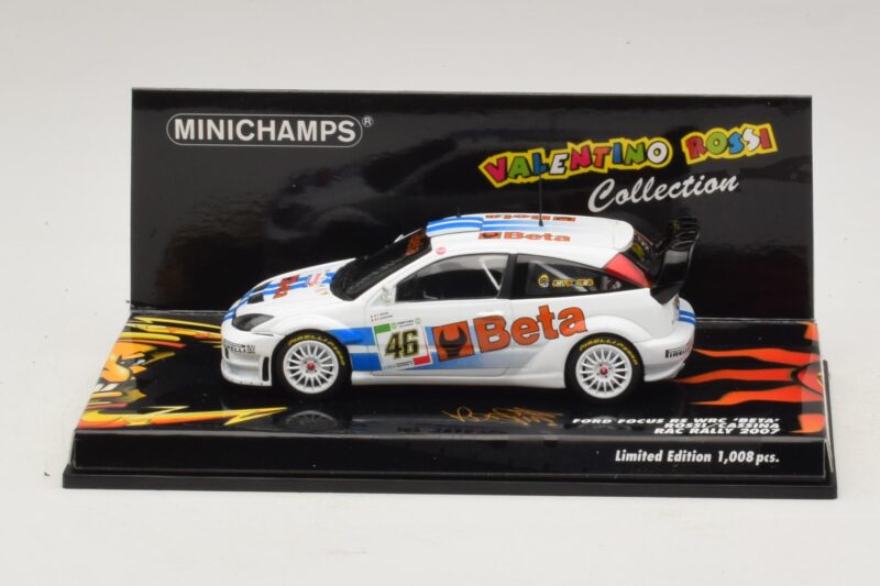 Ford Focus RS WRC #46 V. Rossi / C. Cassina RAC Rally 2007 Minichamps 1:43 400078446 メタル