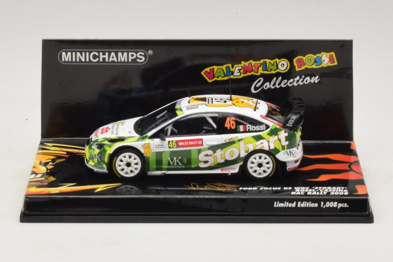 Ford Focus RS WRC #46 V. Rossi / C. Cassina RAC Rally 2008 Minichamps 1:43 400088146 メタル