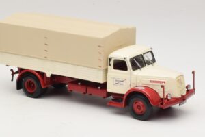 Henschel HS 140 フラットベッドトラック ホワイト レッド Minichamps 1:43 439171020 メタル - 画像 4/6
