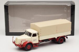 Henschel HS 140 フラットベッドトラック ホワイト レッド Minichamps 1:43 439171020 メタル - 画像 6/6