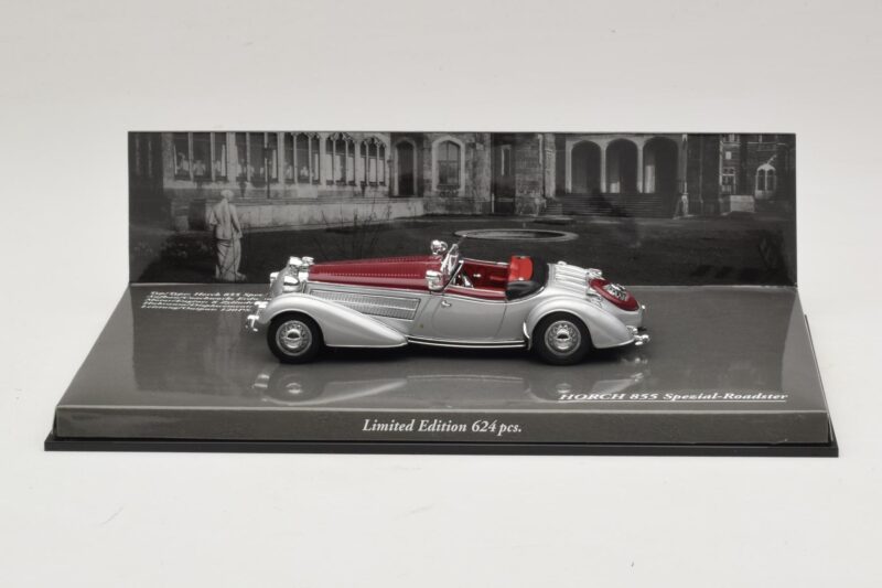 Horch 855 Spezial ロードスター シルバー レッド Minichamps 1:43 436014206 メタル
