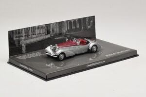 Horch 855 Spezial ロードスター シルバー レッド Minichamps 1:43 436014206 メタル - 画像 2/5