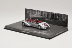 Horch 855 Spezial ロードスター シルバー レッド Minichamps 1:43 436014206 メタル - 画像 3/5