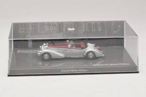 Horch 855 Spezial ロードスター シルバー レッド Minichamps 1:43 436014206 メタル - 画像 5/5