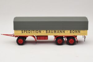 Kassbohrer フラットベッドトレーラー Baumann Bonn Minichamps 1:43 439161097 メタル - 画像 3/6