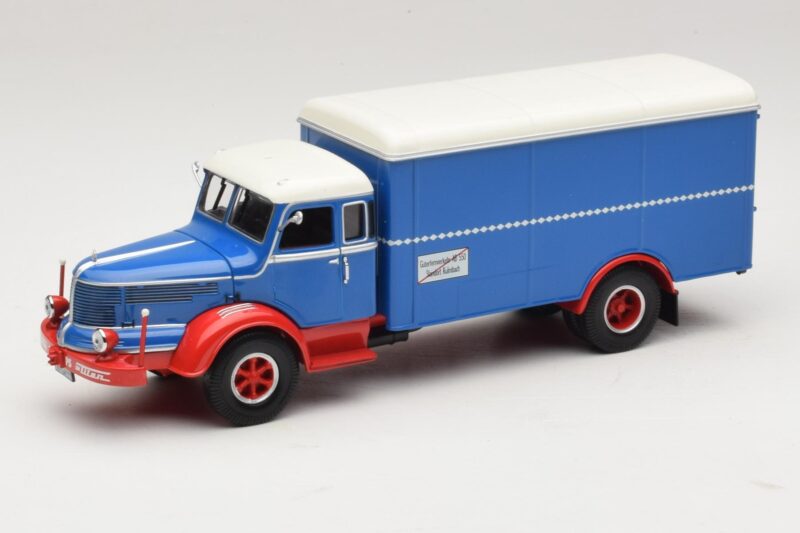 Krupp Titan ボックストラック ブルー レッド Minichamps 1:43 439069040 メタル