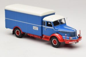 Krupp Titan ボックストラック ブルー レッド Minichamps 1:43 439069040 メタル - 画像 4/6