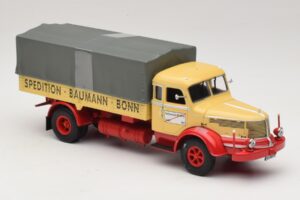 Krupp Titan フラットベッドトラック Baumann Bonn Minichamps 1:43 439069025 メタル - 画像 4/6