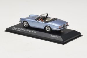 Maserati Mistral Spyder Light Blue Metallic Minichamps 1:43 437123432 メタル - 画像 3/4