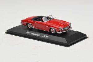 Mercedes 190 SL レッド Maxichamps 1:43 940033131-O メタル - 画像 3/4